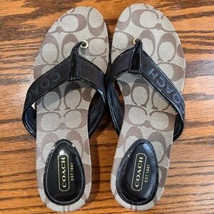 Coach Skyler Signature Flip Flop Thong Sandals
